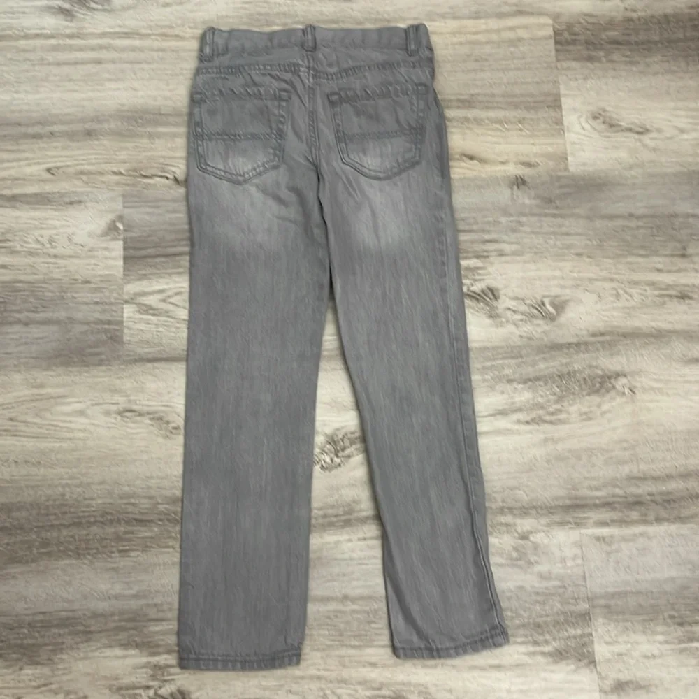 Children's Place Gray Adjustable Waist 100% Cotton Skinny Jeans Girl's Size 8